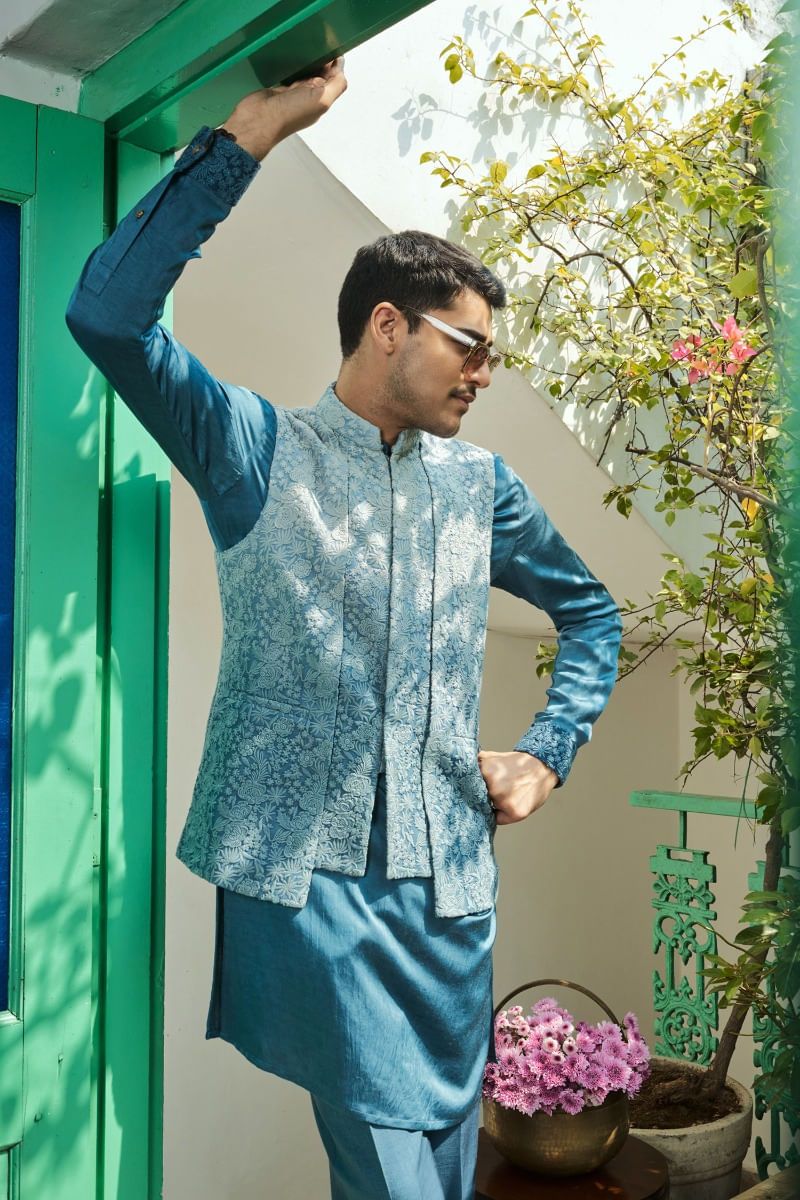 Blue kurta pajama set